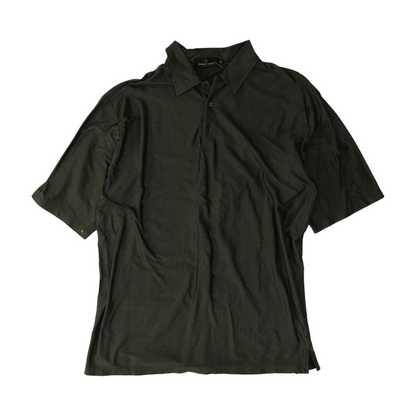 Gray Striped Short Sleeve Polo