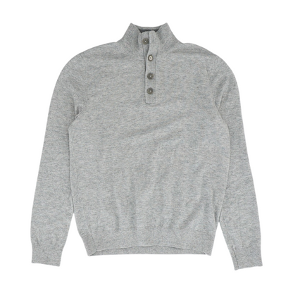 Gray Solid Pullover Sweater