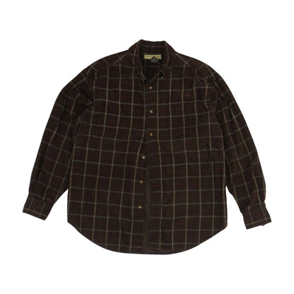 Brown Check Long Sleeve Button Down