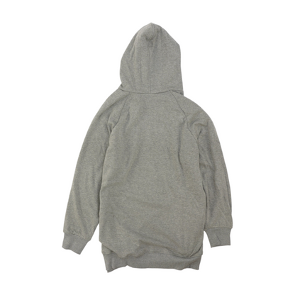Gray Solid Hoodie Pullover