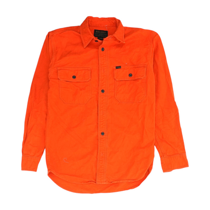 Orange Solid Flannel Button Down