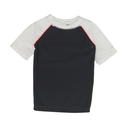 Black Color Block Swim Top