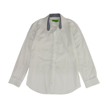 Ivory Chevron Long Sleeve Button Down