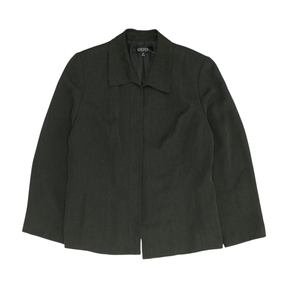 Kasper Gray Plus Size Solid Blazer – Image 1