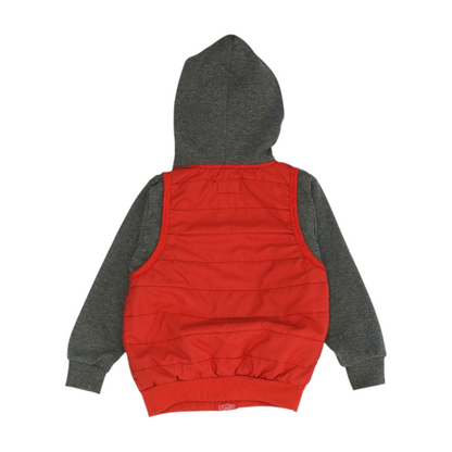 Red Color Block Jacket