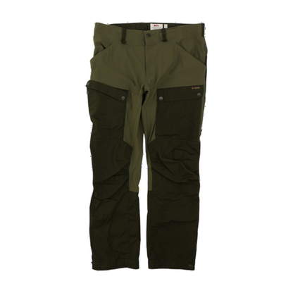 Green Color Block Regular Pants