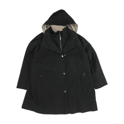 Black Plus Color Block Coat