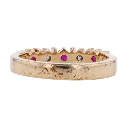 14K Yellow Gold Diamond Band Ring