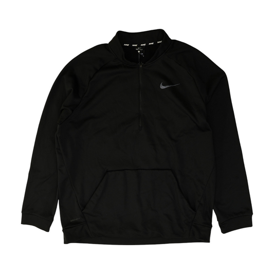 Black Solid 1/4 Zip Pullover