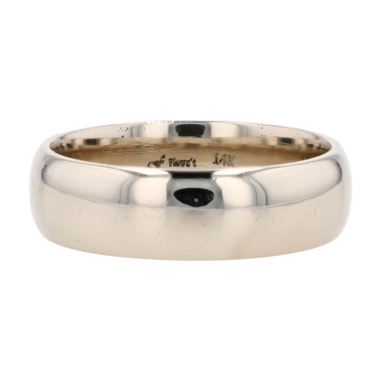 14K White Gold Band