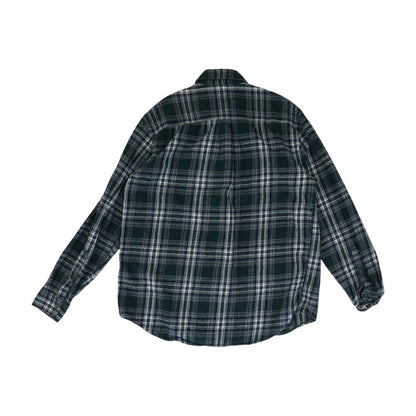 Green Plaid Flannel Button Down
