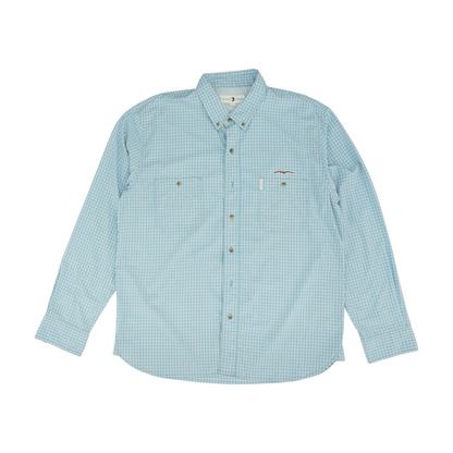 Duck Head Blue Plaid Long Sleeve Button Down – Image 1