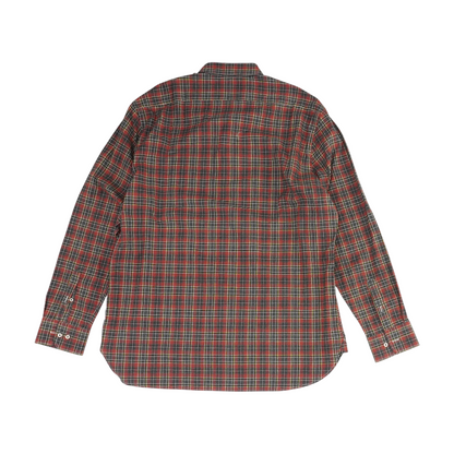 Red Plaid Long Sleeve Button Down