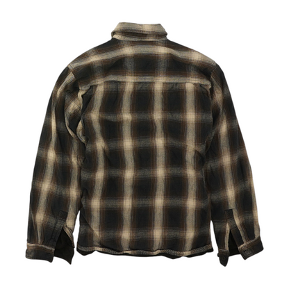 Gray Plaid Flannel Button Down