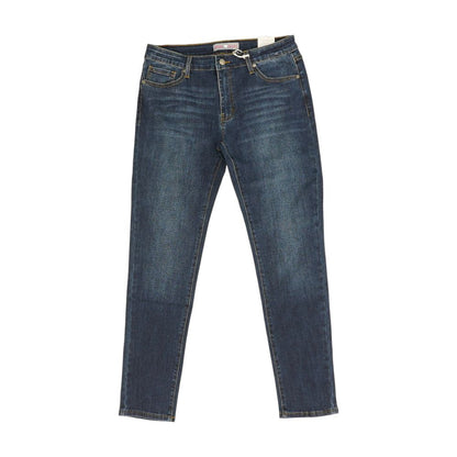 Blue High Rise Slim Leg Jeans