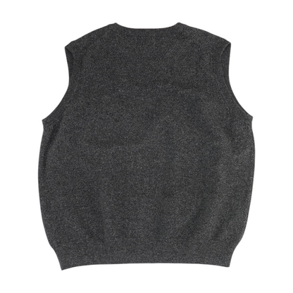 Gray Solid Vest Sweater