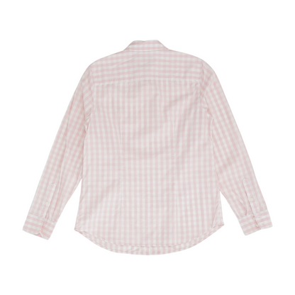 Pink Check Long Sleeve Button Down