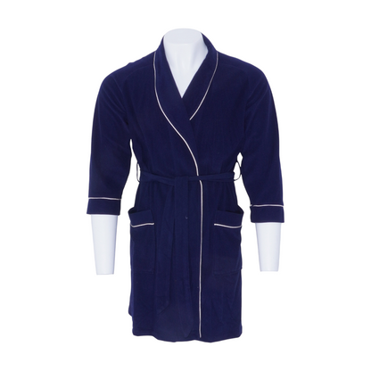 Vintage Navy Solid Robe