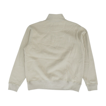 Beige Solid 1/4 Zip Pullover