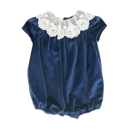 Navy Short Sleeve One-Piece