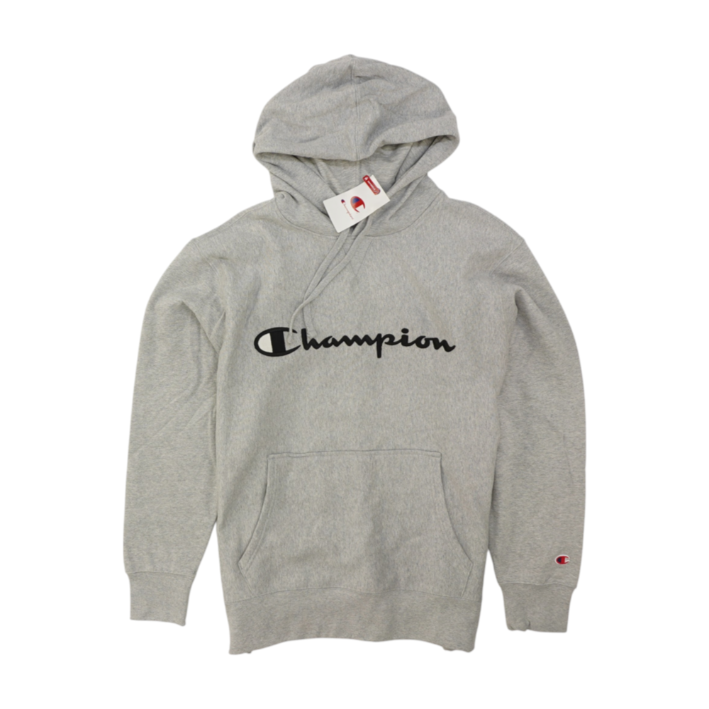Gray Solid Hoodie Pullover