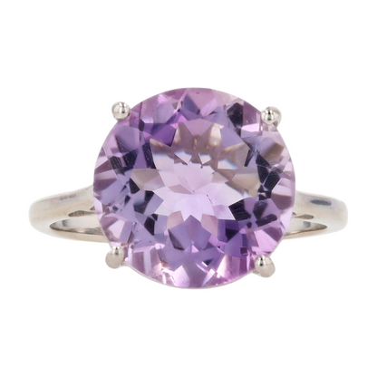 4 3/4 ctw Sterling Silver Amethyst Fashion Ring