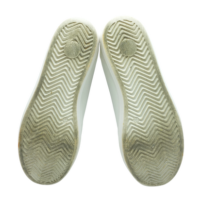 White Low-Top Athletic Shoes