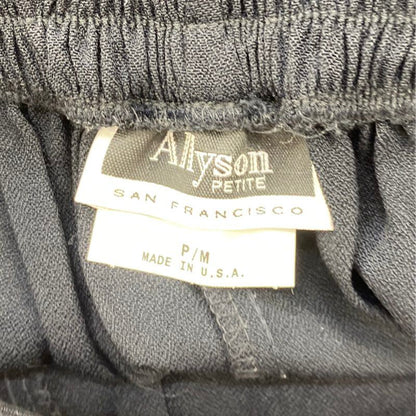 Vintage Black Solid Slacks