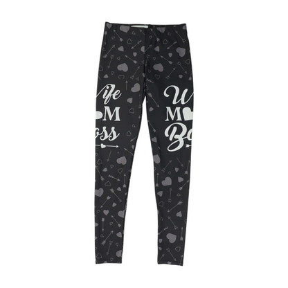 Gray Graphic Active Leggings