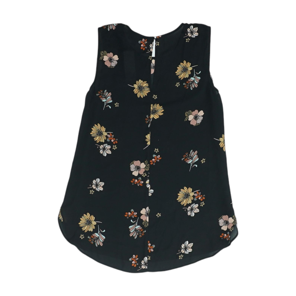 Black Floral Blouse