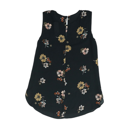 Black Floral Blouse