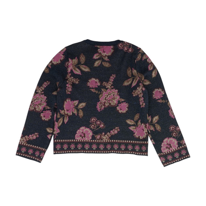 Navy Floral Pullover Sweater