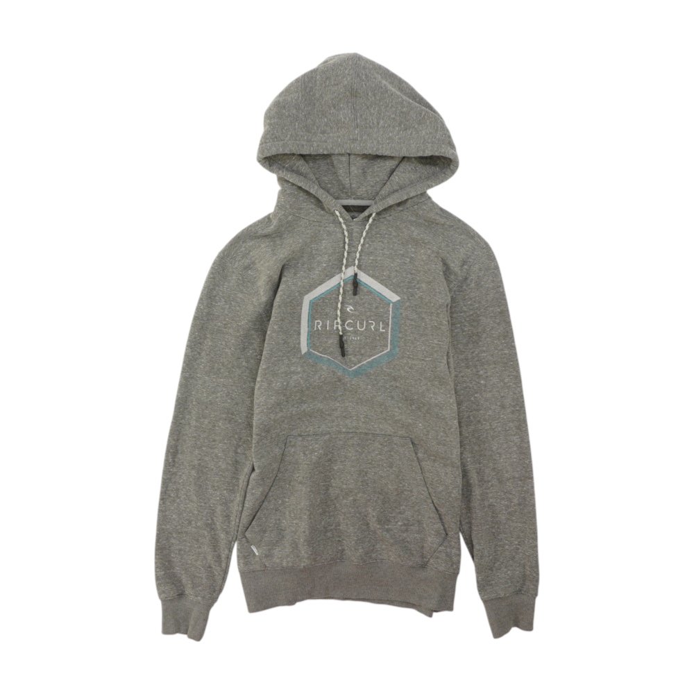 Gray Solid Hoodie Pullover