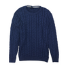 Blue Solid Pullover Sweater