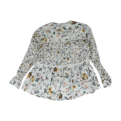 White Floral Blouse