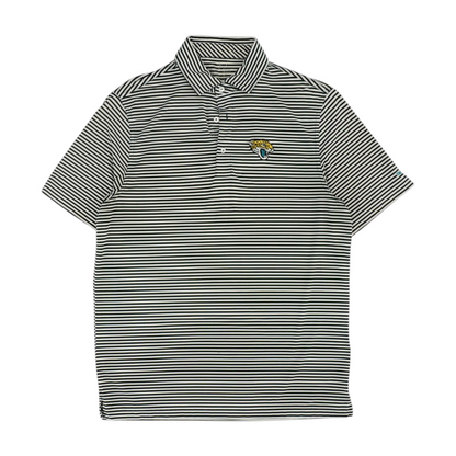 Black Jacksonville Jaguars Striped Short Sleeve Polo
