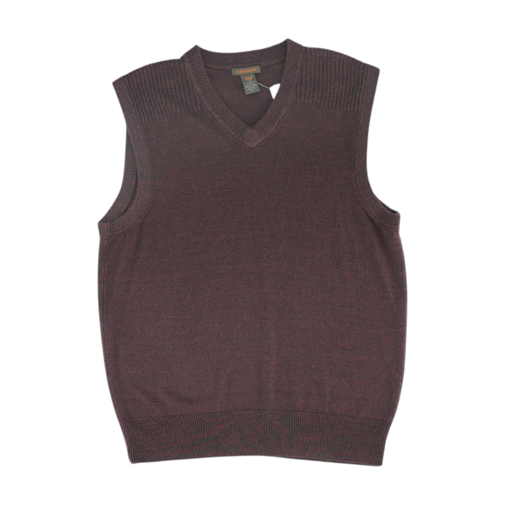 Burgundy Solid Vest Sweater