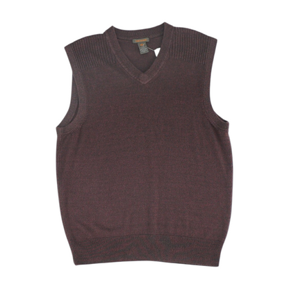 Burgundy Solid Vest Sweater