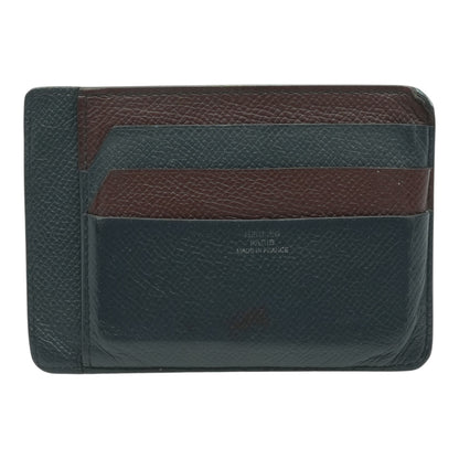 Hermès City 8CC Jungle Card Holder in Bleu Indigo and Bordeaux