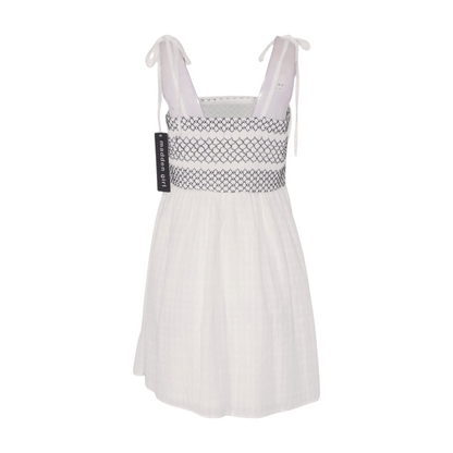 White Abstract Mini Dress