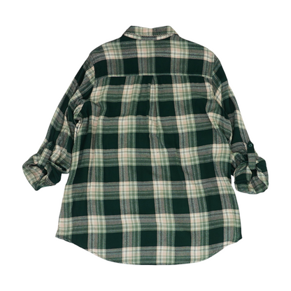 Green Plus Plaid Flannel Button Down
