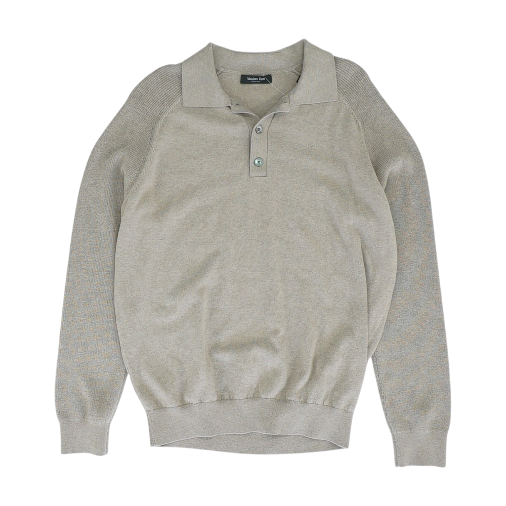 Beige Solid Pullover Sweater