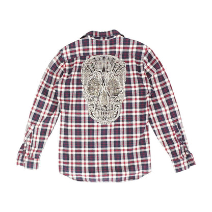 Navy Plaid Button Down