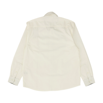 Ivory Solid Long Sleeve Button Down