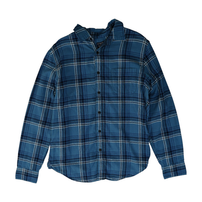 Blue Plaid Long Sleeve Button Down
