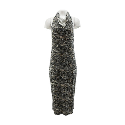 Black Animal Print Maxi Dress