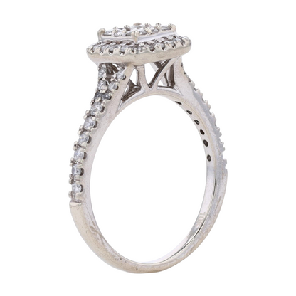 3/8 ctw 10K Sterling Silver Diamond Engagement Ring
