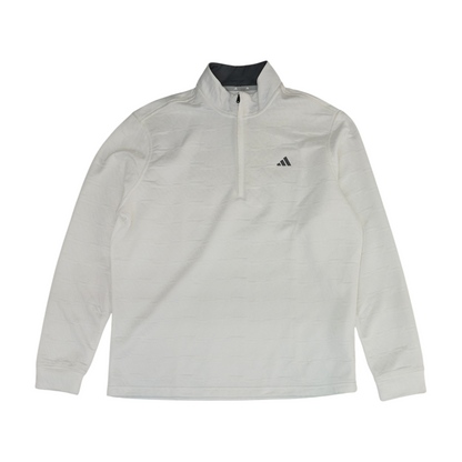 White Solid 1/4 Zip Pullover
