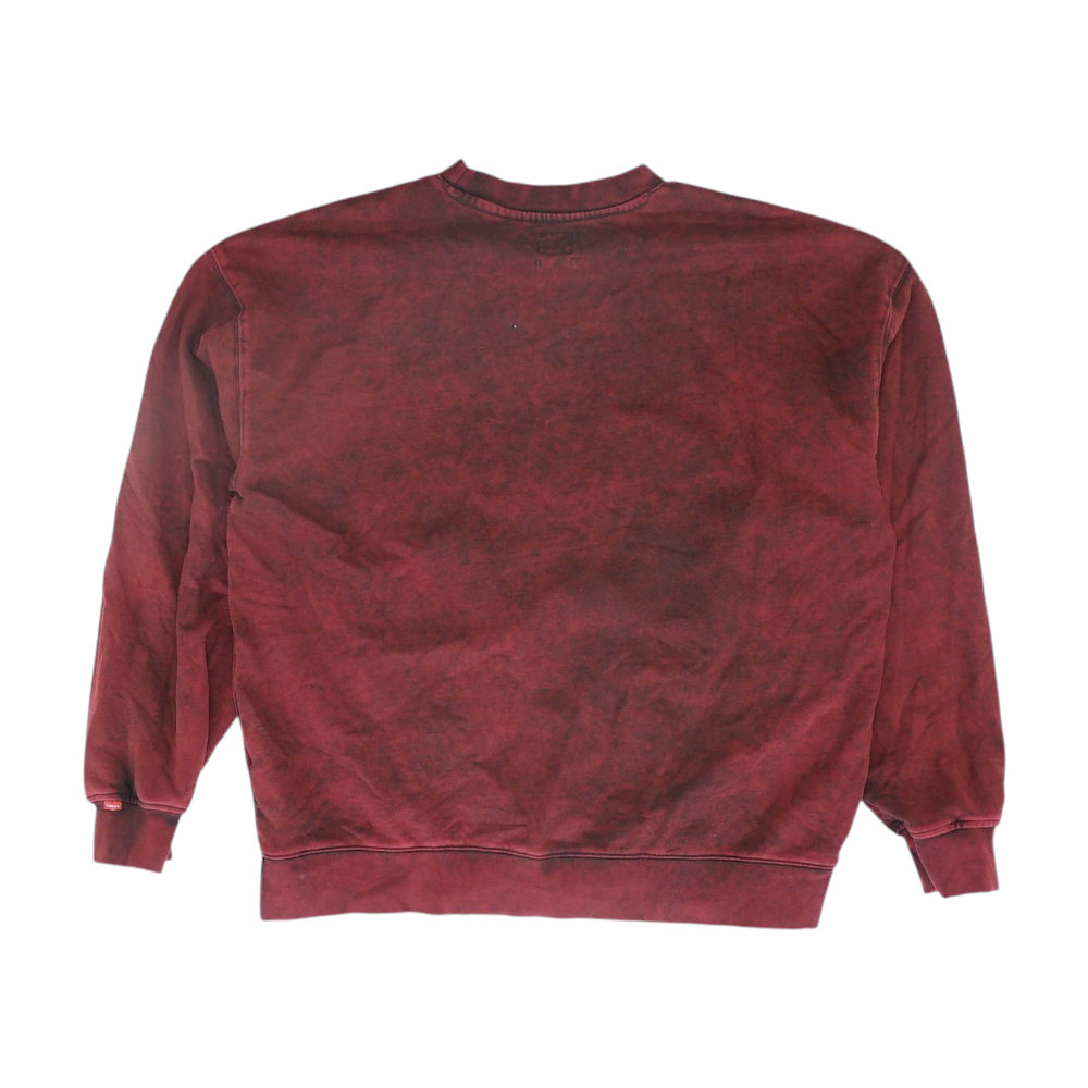 Red Solid Sweatshirt Pullover