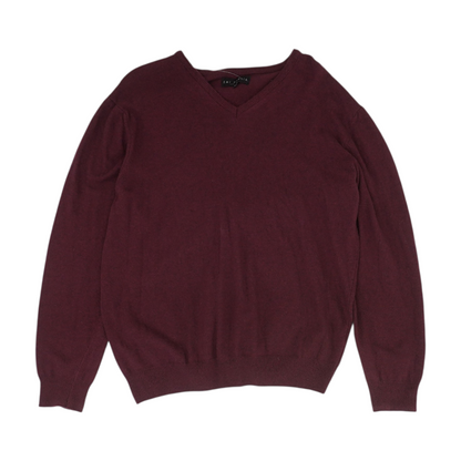 Maroon Solid Pullover Sweater